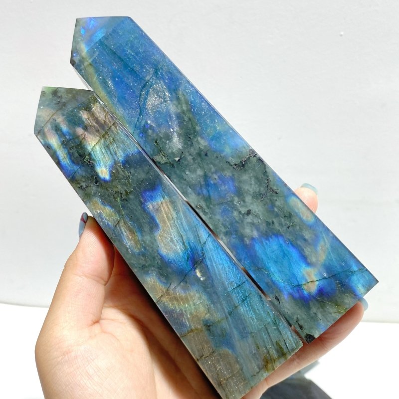 12 Pieces Flash Labradorite Four - Sided Tower - Wholesale Crystals