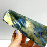 12 Pieces Flash Labradorite Four - Sided Tower Point - Wholesale Crystals