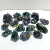 17 Pieces Blue Fluorite Mixed Pyrite Raw Stone