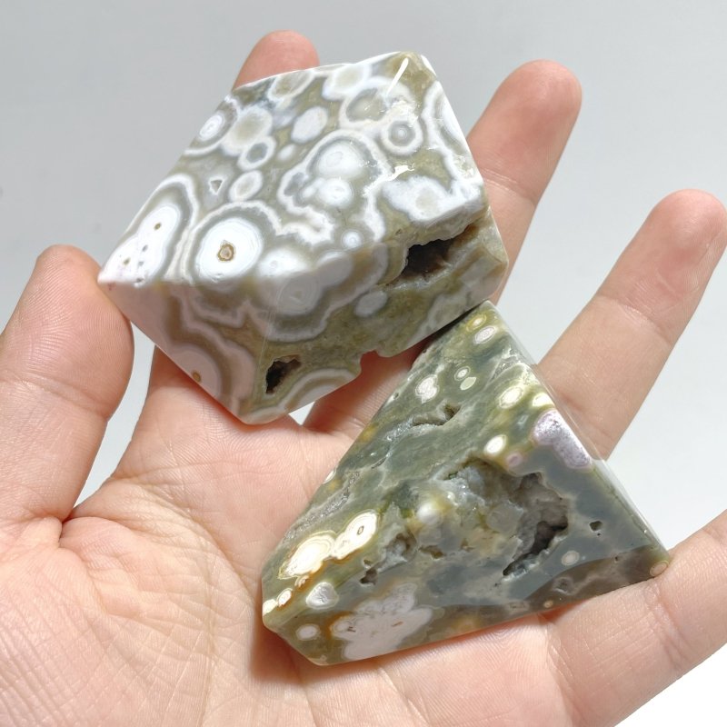 13 Pieces Big Circle 8th Vein Ocean Jasper Free Form - Wholesale Crystals
