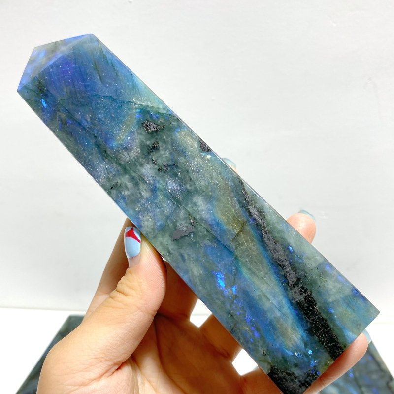 13 Pieces Flash Labradorite Tower Point - Wholesale Crystals