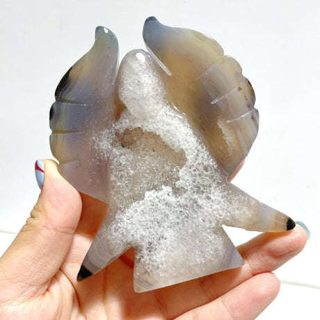 13 Pieces Geode Agate Druzy Angel Carving - Wholesale Crystals