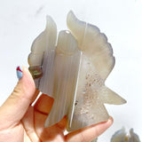 13 Pieces Geode Agate Druzy Angel Carving - Wholesale Crystals