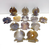 13 Pieces Geode Agate Druzy Angel Carving - Wholesale Crystals