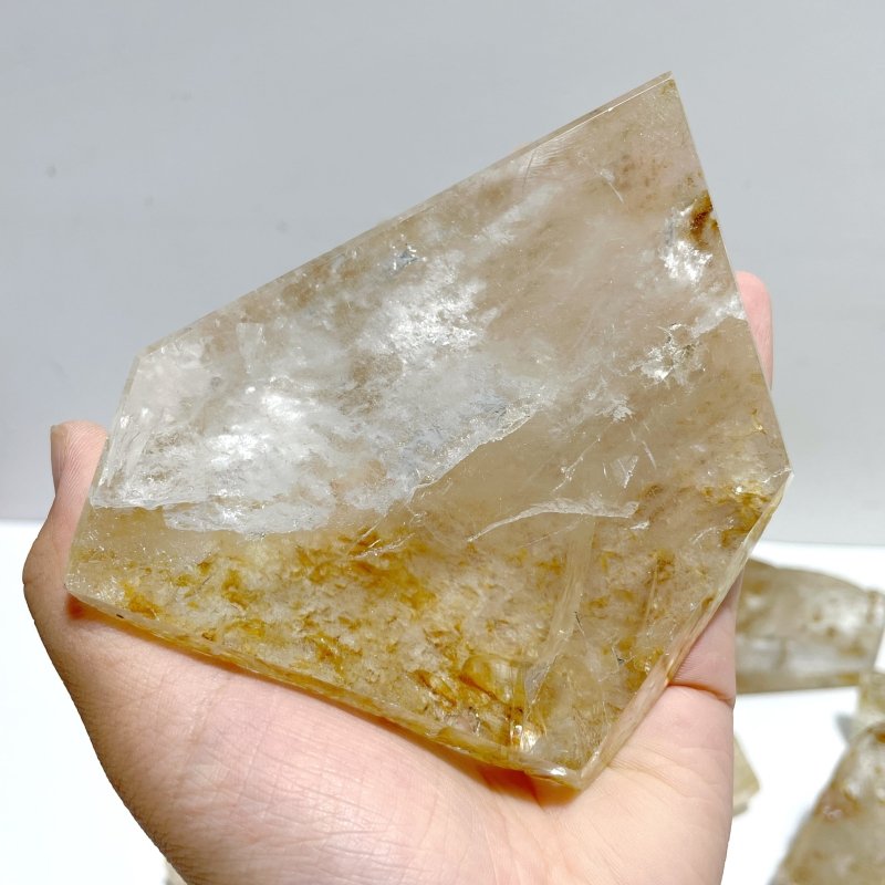 13 Pieces Golden Hematoid Quartz Free Form - Wholesale Crystals