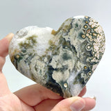 13 Pieces Large 8th Vein Ocean Jasper Heart 1 - Wholesale Crystals