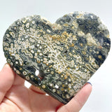 13 Pieces Large 8th Vein Ocean Jasper Heart 1 - Wholesale Crystals