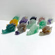 13 Pieces Rainbow Fluorite Dragon Head Carving -Wholesale Crystals
