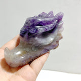 13 Pieces Rainbow Fluorite Dragon Head Carving -Wholesale Crystals