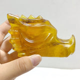 13 Pieces Rainbow Fluorite Dragon Head Carving -Wholesale Crystals