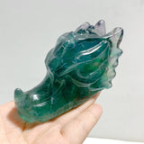 13 Pieces Rainbow Fluorite Dragon Head Carving -Wholesale Crystals