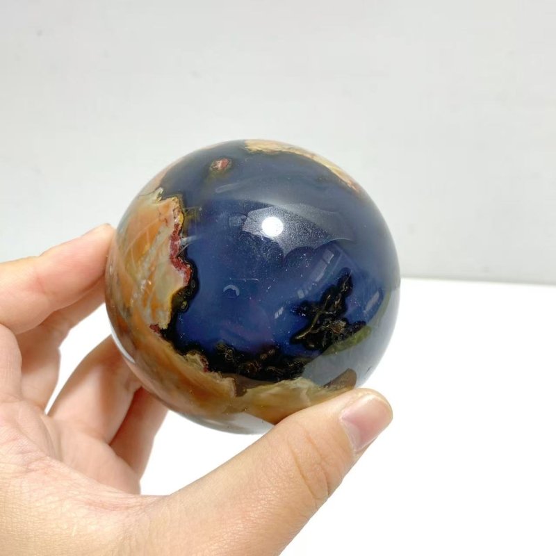 13 Pieces Volcano Agate Sphere(UV - Reactive) - Wholesale Crystals