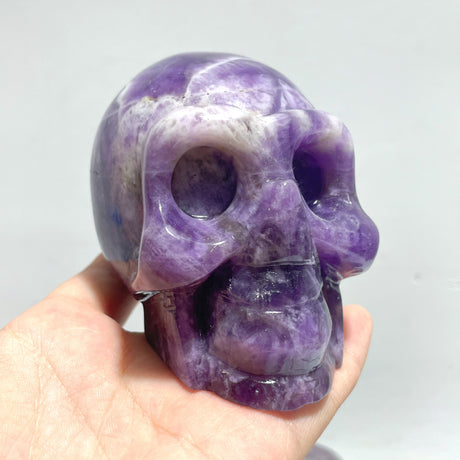 8 Pieces Chevron Amethyst Skull Carving