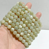 14 Pieces 9mm Light Green Moonstone Bracelet -Wholesale Crystals