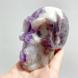 14 Pieces Chevron Amethyst Skull Carving -Wholesale Crystals