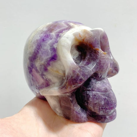 14 Pieces Chevron Amethyst Skull Carving -Wholesale Crystals
