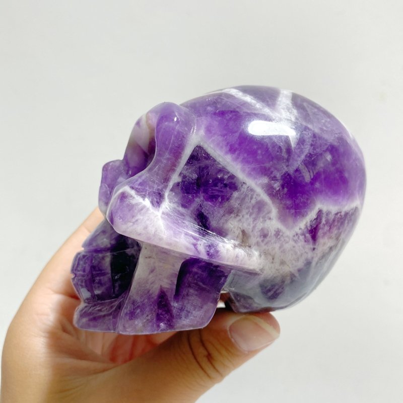 14 Pieces Chevron Amethyst Skull Carving -Wholesale Crystals