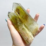 14 Pieces Citrine Tower Points Raw Bottom - Wholesale Crystals