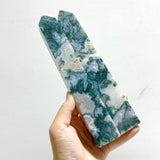 14 Pieces Moss Agate Four - sided Points - Wholesale Crystals