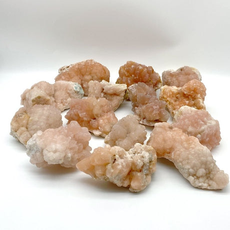14 Pieces Raw Pink Quartz Specimen -Wholesale Crystals