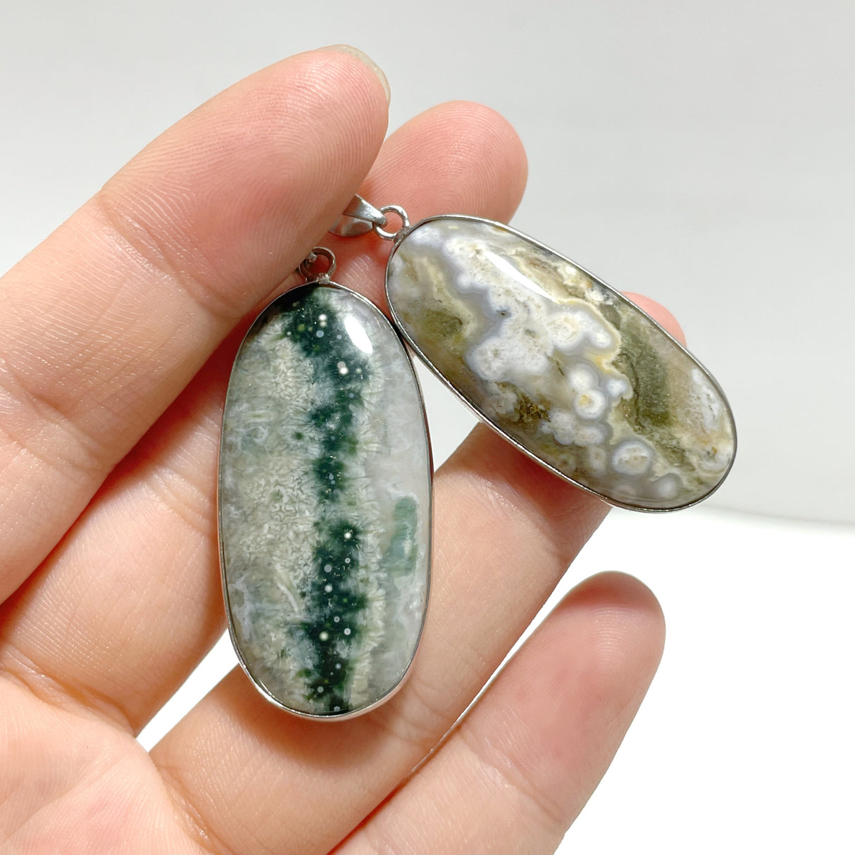 40 Pieces Vein Ocean Japser Pendant