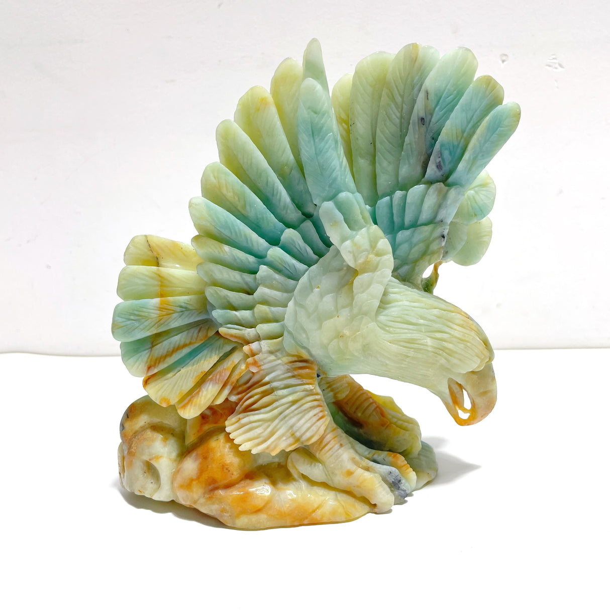 Beautiful Caribbean Calcite Eagle Carving