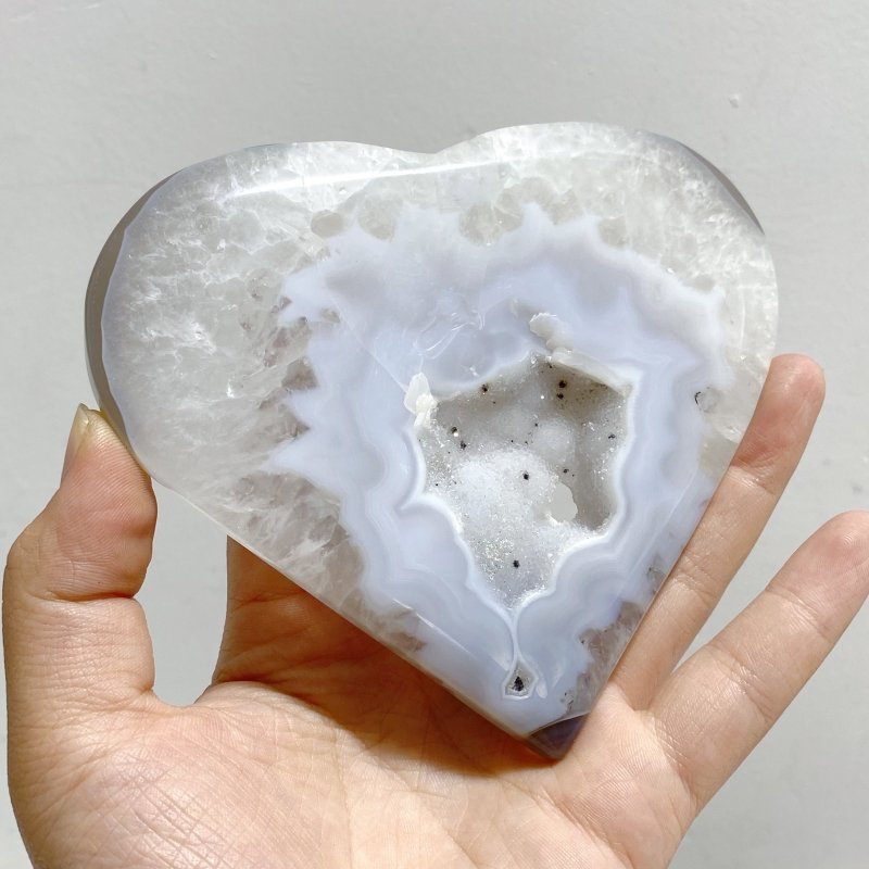 15 Pieces Geode Agate Heart -Wholesale Crystals