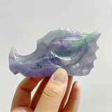 15 Pieces Rainbow Fluorite Dragon Head Carving -Wholesale Crystals