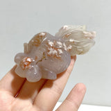 15 Pieces Sakura Flower Agate Goldfish Carving -Wholesale Crystals