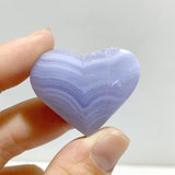 156 Pieces High Quality Blue Lace Agate Heart - Wholesale Crystals