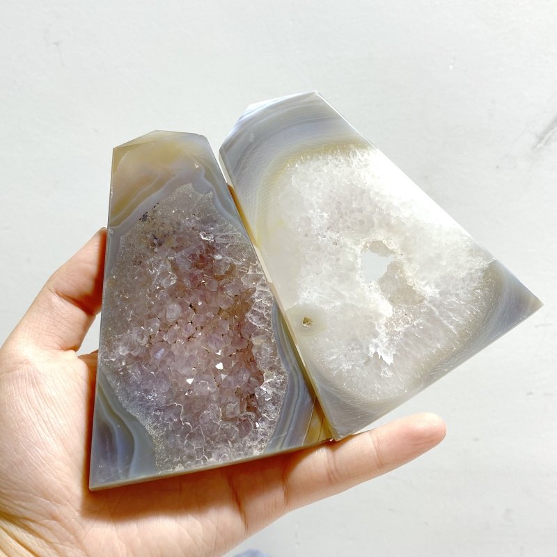 16 Pieces Four - sided Druzy Geode Agate Points - Wholesale Crystals