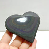 17 Pieces Beautiful Large Rainbow Cat Eye Obsidian Heart - Wholesale Crystals