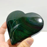 17 Pieces Beautiful Large Rainbow Cat Eye Obsidian Heart - Wholesale Crystals