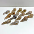 17 Pieces Sakura Flower Agate Crow Skull Carving - Wholesale Crystals