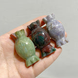 17 Types 5cm Candy Carving Wholesale Green Aventurine Tiger Eye Howlite Closeout -Wholesale Crystals