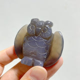 18 Pieces Geode Druzy Agate Owl Carving -Wholesale Crystals