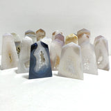 19 Pieces Geode Druzy Agate Four - sided Tower Point - Wholesale Crystals