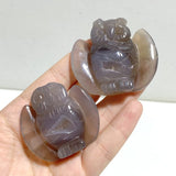 19 Pieces Geode Druzy Agate Owl Carving -Wholesale Crystals