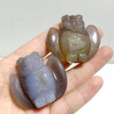 19 Pieces Geode Druzy Agate Owl Carving -Wholesale Crystals