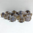 19 Pieces Geode Druzy Agate Owl Carving -Wholesale Crystals