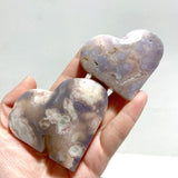 19 Pieces Geode Druzy Sakura Flower Agate Heart - Wholesale Crystals
