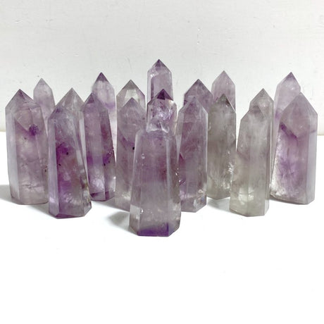 19 Pieces God's Fingerprint Light Purple Amethyst Tower Point -Wholesale Crystals
