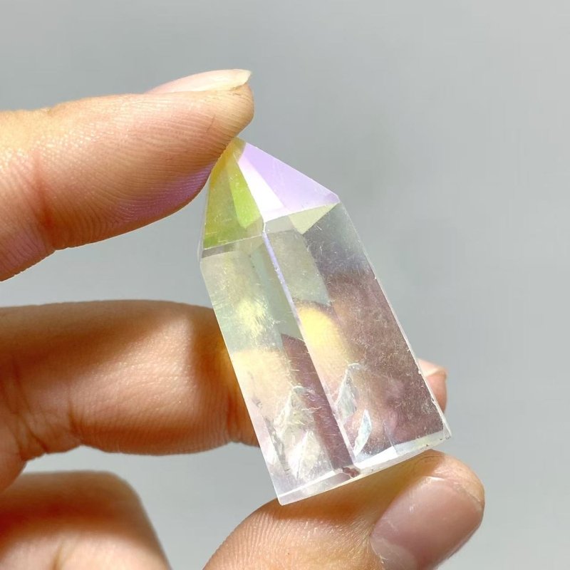 190 Pieces Aura Clear Quartz Crystal Tower Point - Wholesale Crystals