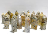 27 Pieces Beautiful Vein Ocean Jasper Four-sided Tower Points