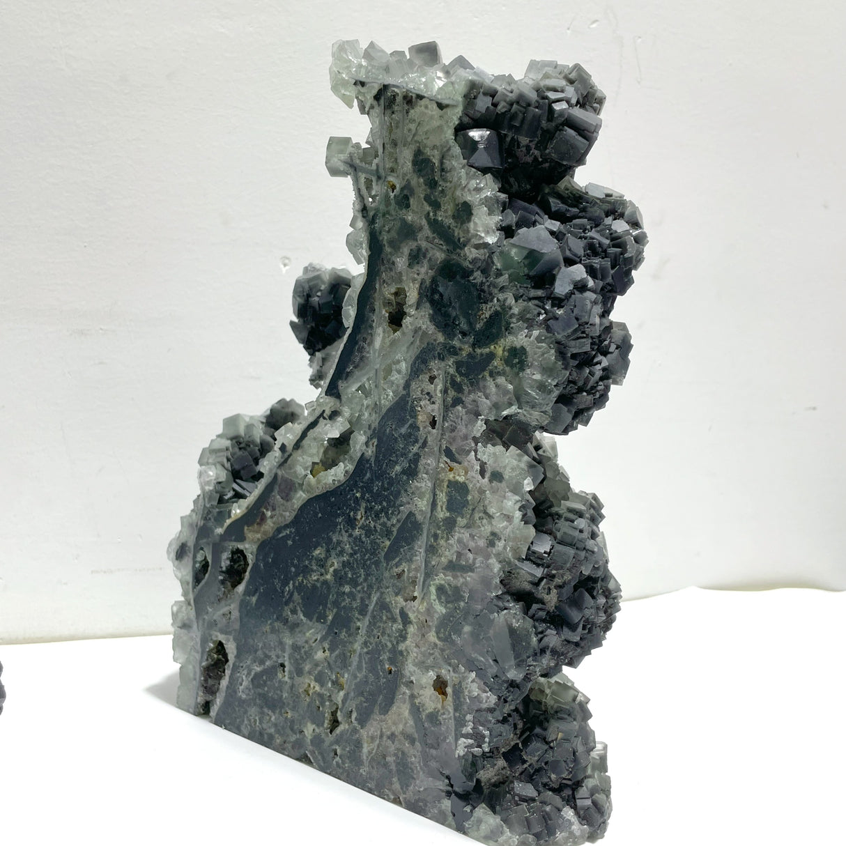 4 Pieces Large Cutting Fluorite Mineral Geode Cubes Specimen Tower Point