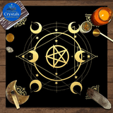 2 Moon Phase Starry Sky Tarot Tablecloth - Wholesale Crystals