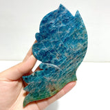 2 Pairs Blue Apatite Butterfly Wing Carving With Stand - Wholesale Crystals