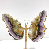 2 Pairs Fluorite Mixed Pyrite Butterfly Wing With Stand 1 - Wholesale Crystals