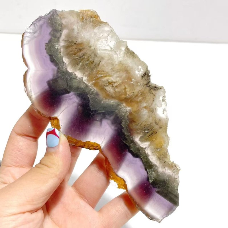 2 Pairs Fluorite Mixed Pyrite Butterfly Wing With Stand 1 - Wholesale Crystals