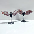 2 Pairs Morocco Agate Owl Wing Carving With Stand - Wholesale Crystals
